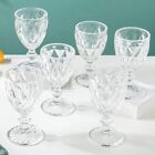 Lot de 6 verres à vin à tige texturée élégants et uniques | lunettes à cocktail