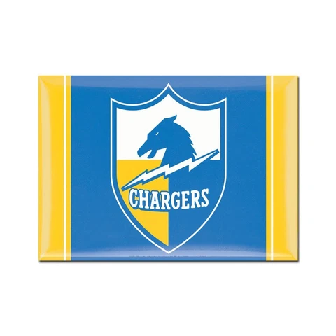 LOS ANGELES CHARGERS RETRO LOGO 2.5" x 3.5" METAL MAGNET NEW WINCRAFT ⚡ Cover