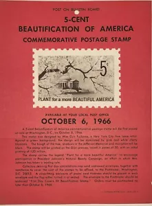 1966 5-Cent Beautification of America Commemorative Postage Stamp Poster - Picture 1 of 1