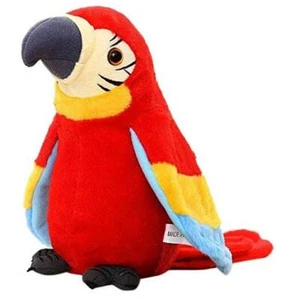 Talking Macaw Parrot Repeat What You Say Stuffed Animal Plush Toy Electronic - Picture 1 of 8