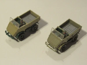2 Stück Wiking 370/7 in Gelbgrau/ Kieferngrün und Olivgrau Unimog 411 - Bild 1 von 10