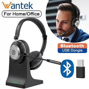 Bluetooth Gaming Headset Mikrofon USB Dongle Kabelloses Laden Business Kopfhörer - Bild 1 von 10