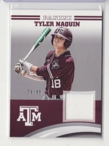 2015 Panini Collegiate Texas A&M Jersey Silver Tyler Naquin /99 White swatch - Picture 1 of 4