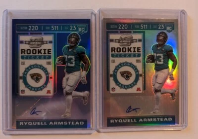 2019 Panini Contenders Optic Ryquell Armstead Auto Lot /75 & Base - Image 1 of 3