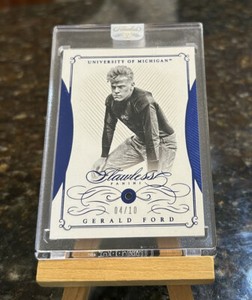 2016 Panini Flawless N.T Gerald Ford University Of Michigan Sapphire Gem /10 #25
