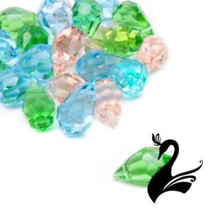 Preciosa Glass Crystal Beads - Teardrop Briolette Faceted Pendant Clear 15x9m... - Picture 1 of 9