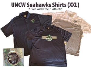 (NUEVO) 3 UNCW Seahawks Camisa Polo Atlética Para Hombres XXL Absorbe Humedad Wilmington - Imagen 1 de 4