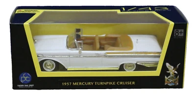 Lucky 94253 Road 签名 1957 Mercury Turnpike Cruiser Conv 1:43 完好带盒 白色 — 第 1/2 张图片