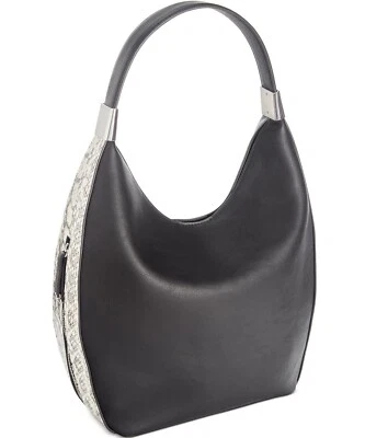 Alfani браслет наплечная сумка Hobo черный змея SKin выбитый веган кожи отделки    - Изображение 1 из 4