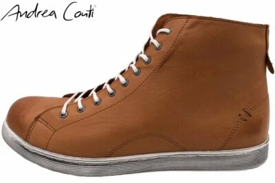 Andrea Conti High Top Leder Damen Boots Braun Schuhe Leder 0341500-276