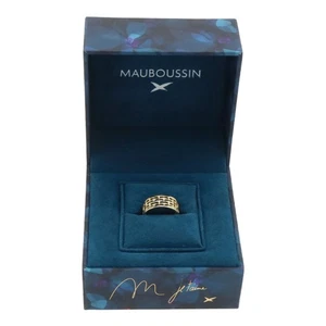 Mauboussin 18k Yellow Gold Ring filigree openwork w/ Case - Picture 1 of 7
