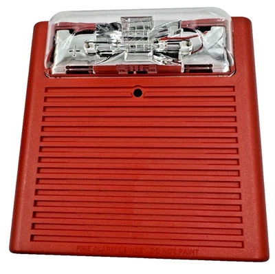Cooper Wheelock AS-24MCW-FR Horn Strobe Red Wall 15/30/75/110CD 24VDC Fire Alarm