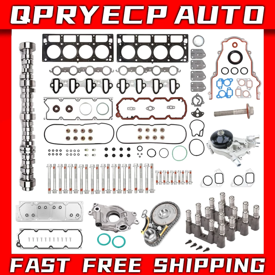 For 2007-2013 Chevy GMC 5.3L NON-AFM DOD Kit CAM GASKETS BOLTS LIFTERS + MORE Foto 1 de 4