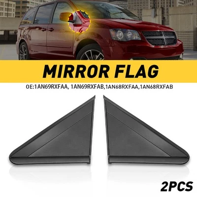 Aplique de bandera de espejo izquierdo derecho para Chrysler Town Country Dodge Grand Caravan ED Foto 1 de 4