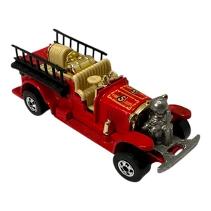 Vintage 1980 Hot Wheels Old Number 5 Fire Engine Truck Hong Kong Diecast Car - Picture 1 of 10