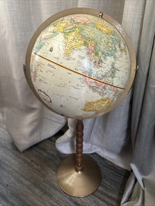 Globemaster Replogle Podest Weltglobus 12", 60er Jahre, schöner Holzständer - Bild 1 von 8
