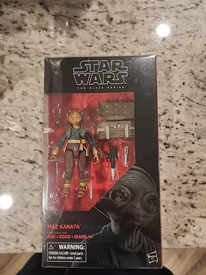 孩之宝星球大战黑色系列马兹·卡纳塔 #49 可动人偶原厂封装 — 第 1/4 张图片