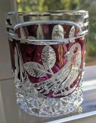 Hofbauer Red Byrdes Red Bird Whisky Glass Tumbler - Image 1 of 3