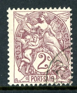 Colonias Francesas en Egipto 1903 Puerto Said 2¢ Marrón Violeta Sc #19 VFU M22 - Imagen 1 de 6
