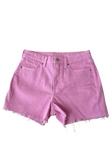 Old Navy Frayed Hem Pink Denim Shorts Women’s Size 8 NEW - Picture 1 of 3