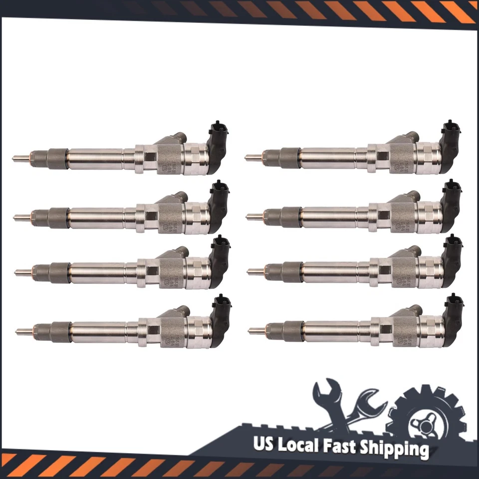 8x Inyector de combustible 0445120027 compatible con GM Chevrolet 2004,5-2005 6,6 L Duramax LLY Foto 1 de 4
