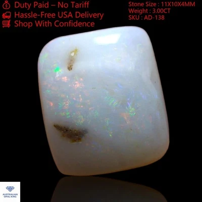 Collar de piedras preciosas de ópalo de fuego natural de 3,00 quilates de... - Imagen 1 de 4