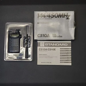 FM Handy Transceiver STANDARD C510A/TURBO 144/450 Mhz Ameteur Radio W/Box Untest - Zdjęcie 1 z 16