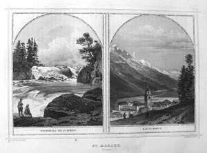 St. Moritz Graubünden Maloja Schweiz Svizzera gravure Stahlstich Rohbock Kurz - Bild 1 von 1