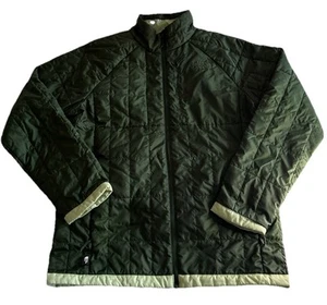 North face Circular Design 2 Tone Green Thin Puffer Jacket Men’s Medium - Picture 1 of 9
