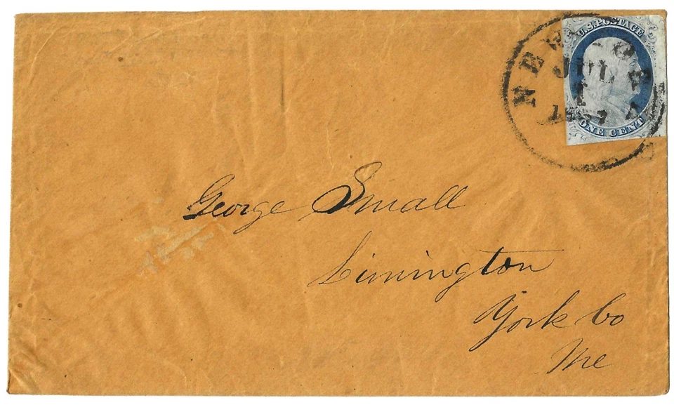 EAS_STAMPS US #9 USED COVER LETTER WITH FAULTS LOT C SCV $125.00 - Image 1 of 2