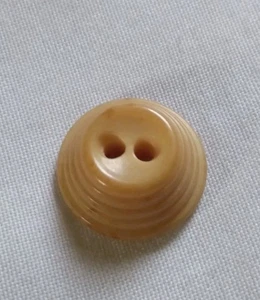 Antique Stair Step Design Vegetable Ivory Button. - Picture 1 of 12
