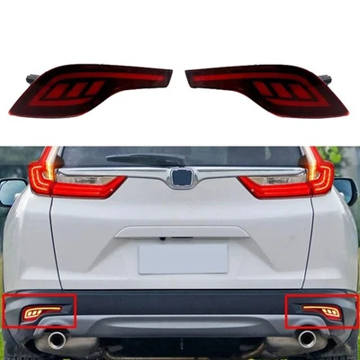 Luces antiniebla LED traseras inferiores luces de señal trasera para Honda CR-V CRV 2017-2019 Foto 1 de 4