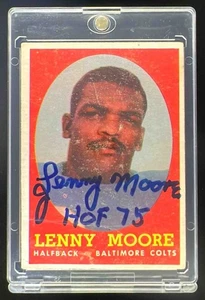 1958 Topps Football Lenny Moore #10 PSA/DNA Authentic Auto - Picture 1 of 2