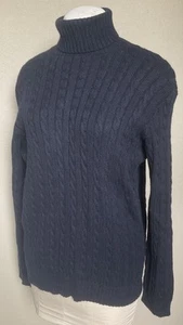 Polo Ralph Lauren Alpaka Wolle Pullover Zopfmuster Schwarz Größe M Damen Langarm - Bild 1 von 6