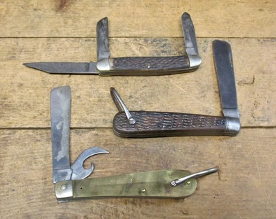 Cuchillo Plegable Vintage CAMILLUS Cuchillos de Bolsillo Nº S702 (1 para reparación) Foto 1 de 4