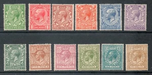 GB GV 1924 Block Cypher 1/2d - 1s conjunto de 12 sellos como nuevos MH sg418- SG429 - Imagen 1 de 2