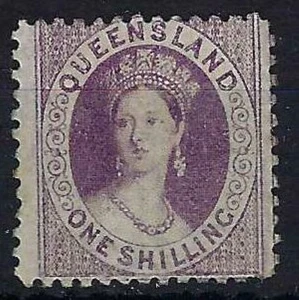 AUSTRALIEN - QUEENSLAND SG109 1876 1/= PURPLE p12 MTD MINT (d) - Bild 1 von 1