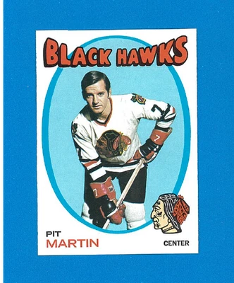 1971 Topps Hockey #39 Pit Martin Black Hawks NM+ - Image 1 of 2