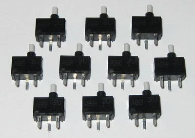 10 X Microinterruptores de botón momentáneos - Montaje en placa PC - NO SPST - Tamaño mini Foto 1 de 4