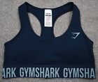Gymshark Sports Bra Women Medium Navy Blue Gym Running Yoga Cross Training