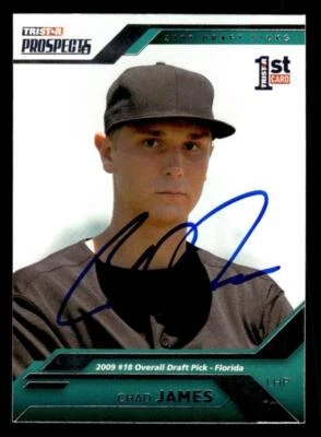 Chad James signed auto 2009 TriStar Prospects Plus #14 card - Image 1 of 2