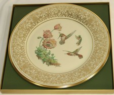 1974 Lenox Boehm Bird Plate Rufous Hummingbird Coa & Box Mint