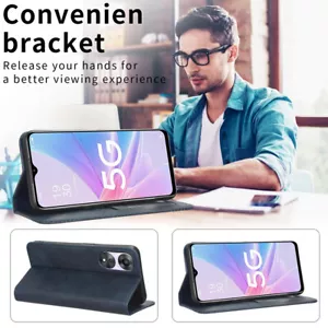 Magnetic Card Slot Wallet Case Cover For T-Mobile Revvl 6X Pro T Phone 2 Pro - Picture 1 of 44