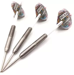 29g Heavy 90% Tungsten Darts Barrels, Vorbauten + Pentathlon Retro Spiral Flights - Bild 1 von 21