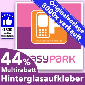 EASYPARK EASY PARK Hinterglasaufkleber Aufkleber Vignette Sticker 6x6 cm - Bild 1 von 7