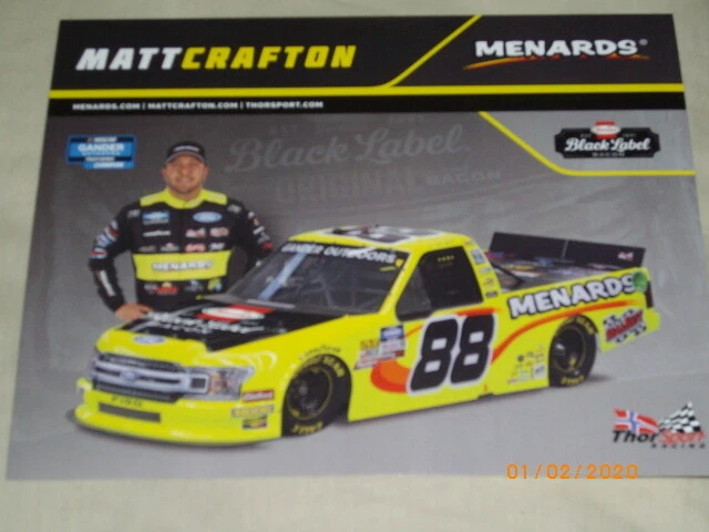 Postal 2019 Matt Crafton #88 Hormel Black Label Bacon NASCAR  Foto 1 de 1