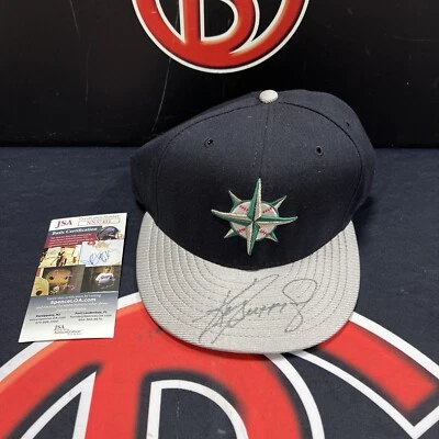 Ken Griffey Jr. Sombrero firmado de los Marineros New Era con certificado de autenticidad JSA - Autógrafo auténtico Foto 1 de 4