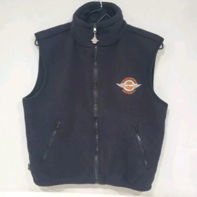 Harley Davidson University Vest Unisex Sm Embroiderd Logo Fleece Colo Trading Co - Image 1 of 4