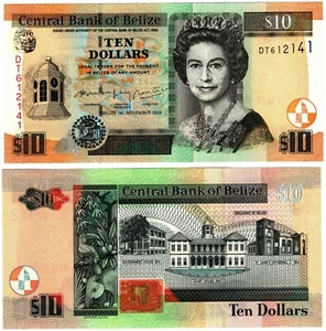 2020 Belize 10 Dollars P68 Banknote UNC - Picture 1 of 1