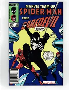 MARVEL TEAM UP 141 (1984): 1st Black Costume - Daredevil Black Wid - VF/NM Venom - Picture 1 of 2